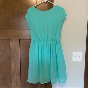 Xhilaration Mint Short Sleeve Chiffon Flowy Mini Dress Size M